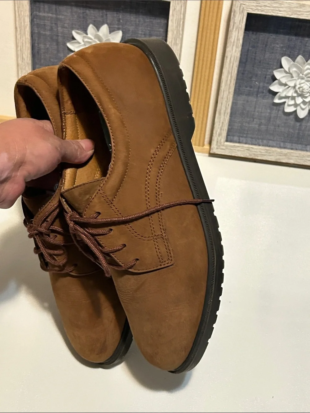 Men's Brown Suede Derby Shoes - Classic Lace-Up